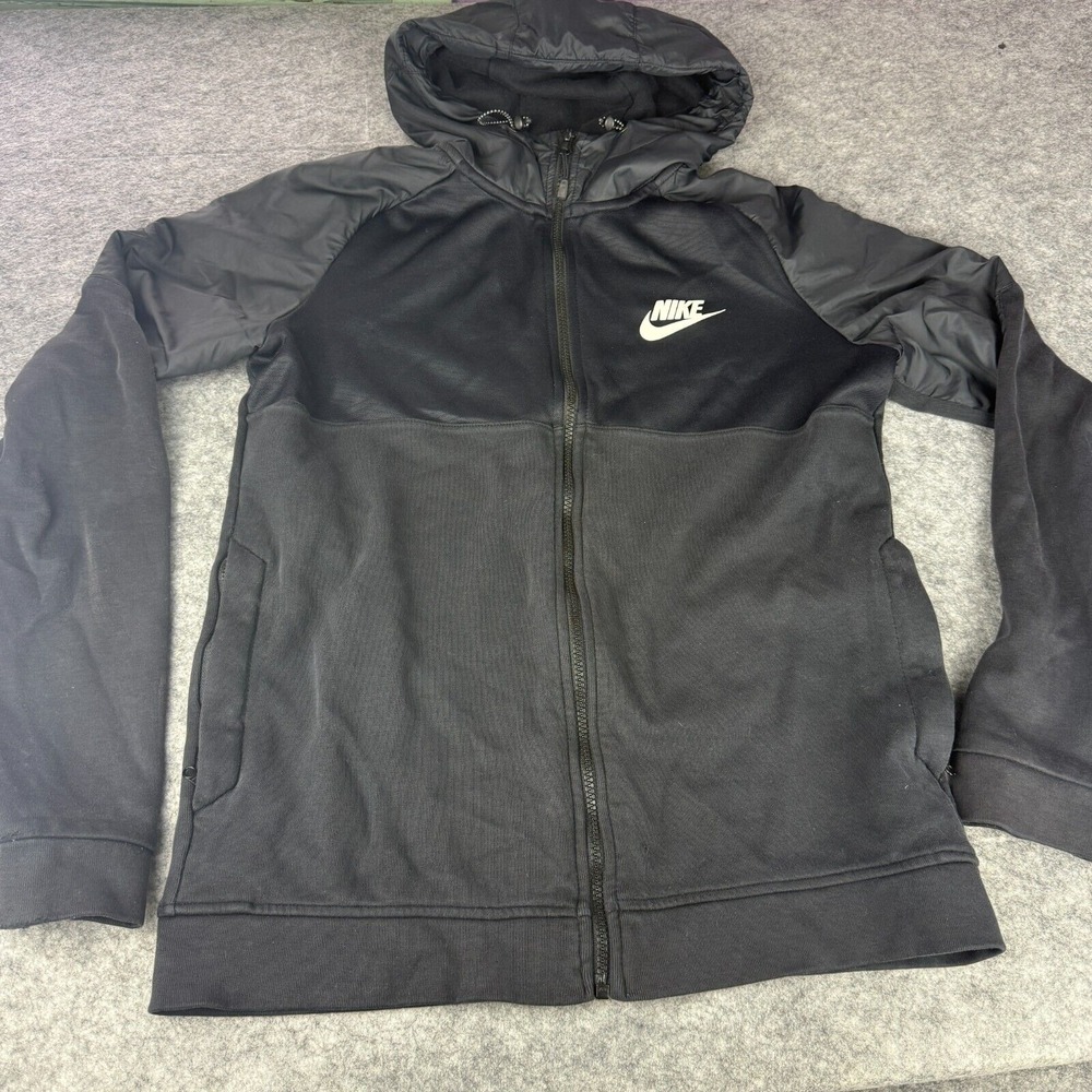 Nike - 863773-010 - NSW AV15 Black Retro Hoodie FZ SSNL Men's - Size Medium